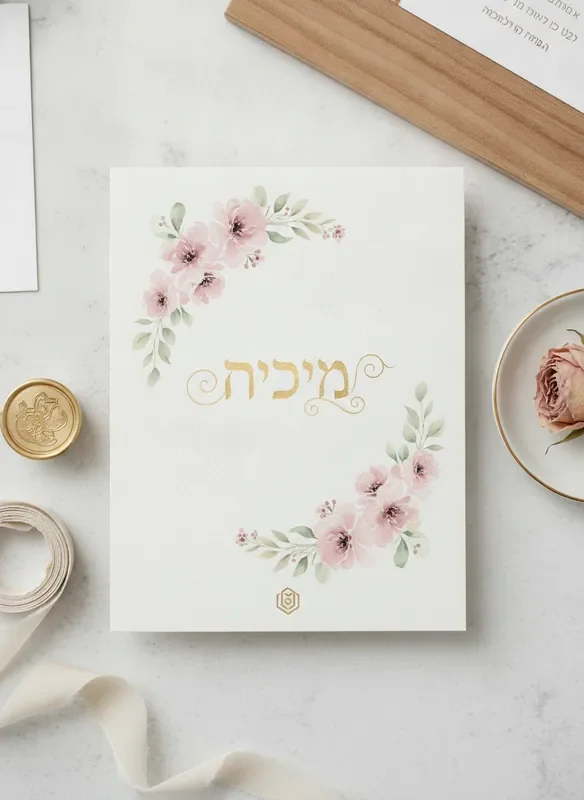 הזמנה לאירוסין בעיצוב רומנטי